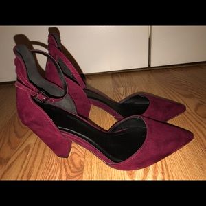 ASOS Burgundy Strappy Heels